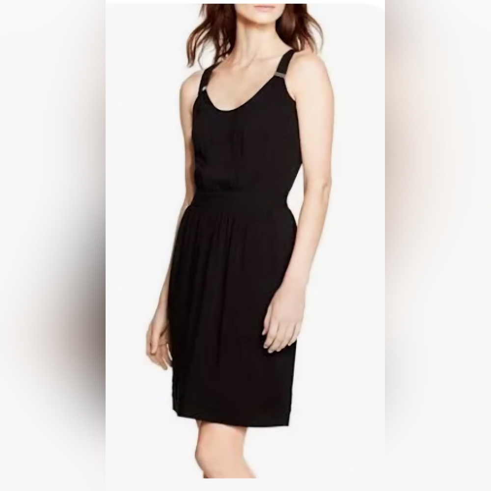 White House Black Market Elegant Black Dress, Medium